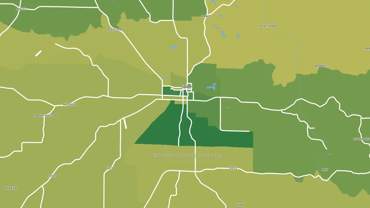 65560, MO block-group voter-turnout map