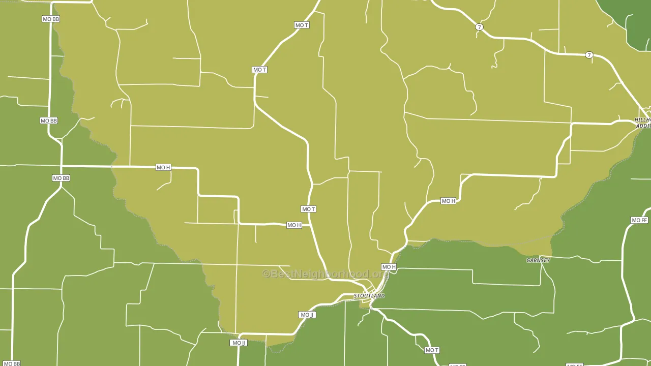 65567, MO block-group voter-turnout map