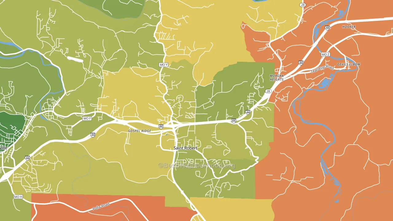 65584, MO block-group voter-turnout map