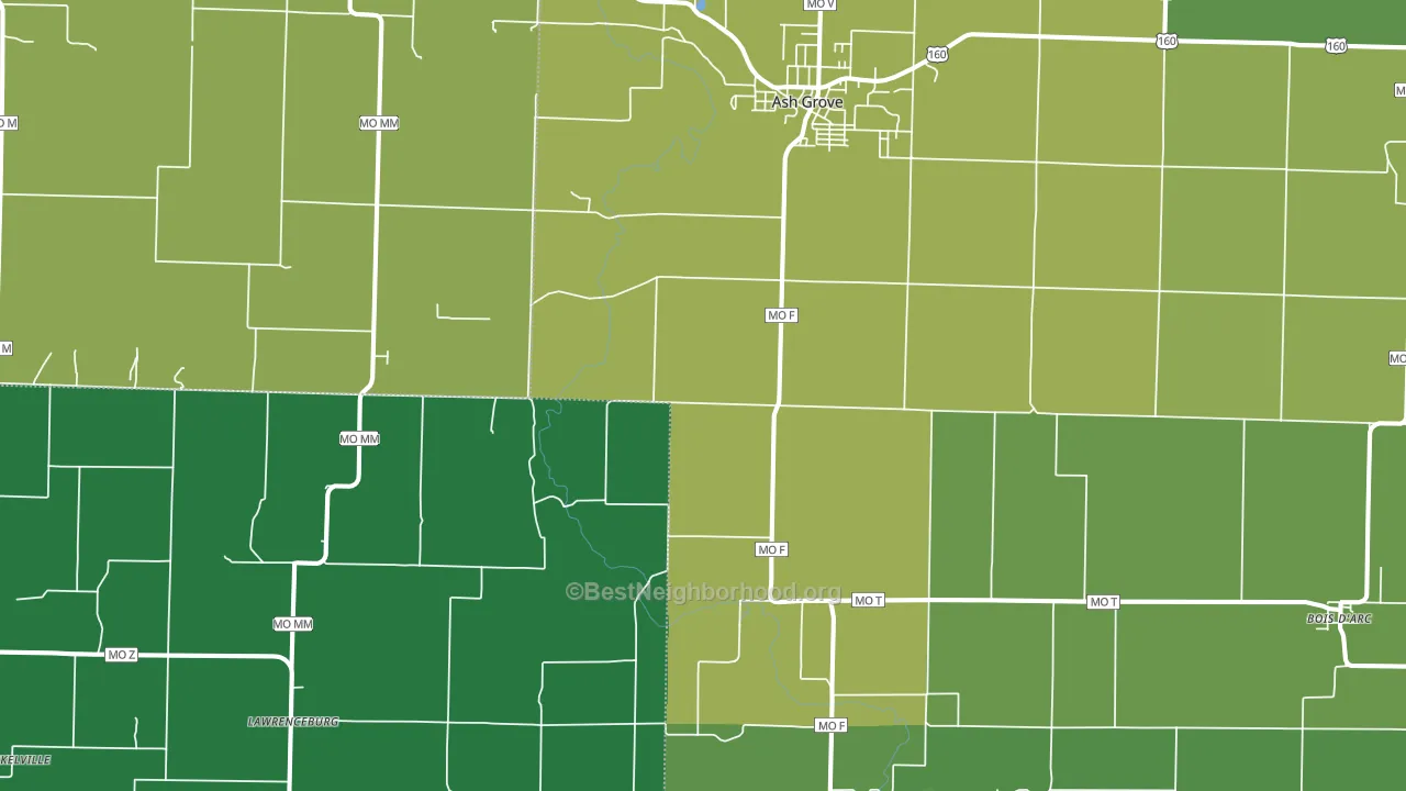 65604, MO block-group voter-turnout map