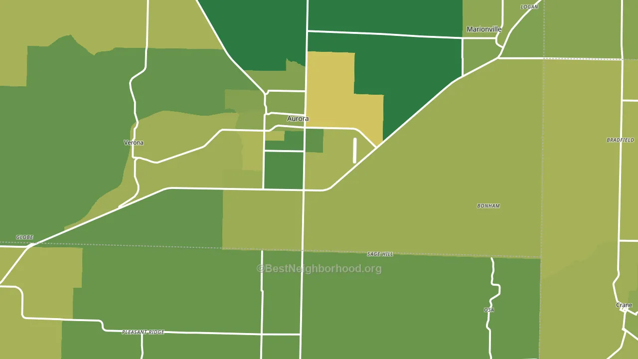 65605, MO block-group voter-turnout map