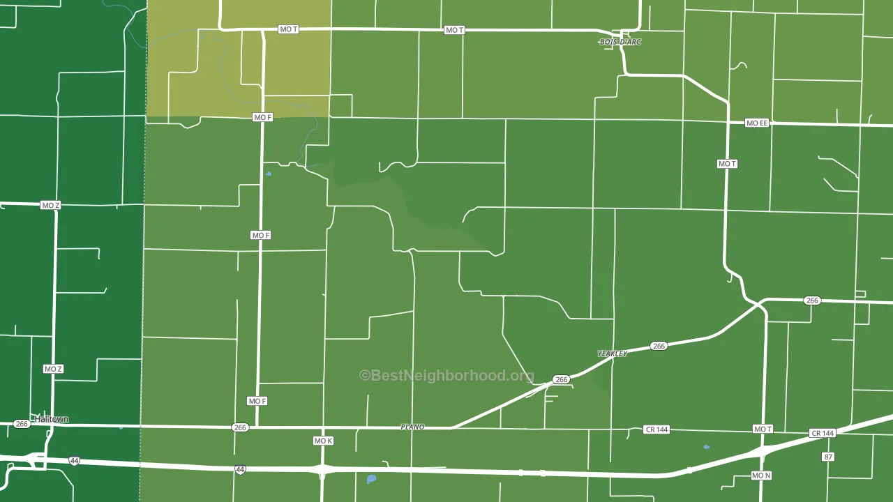65612, MO block-group voter-turnout map