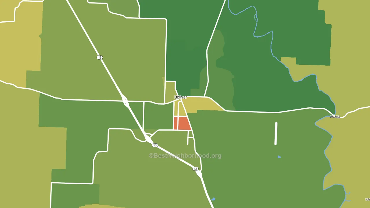 65613, MO block-group voter-turnout map