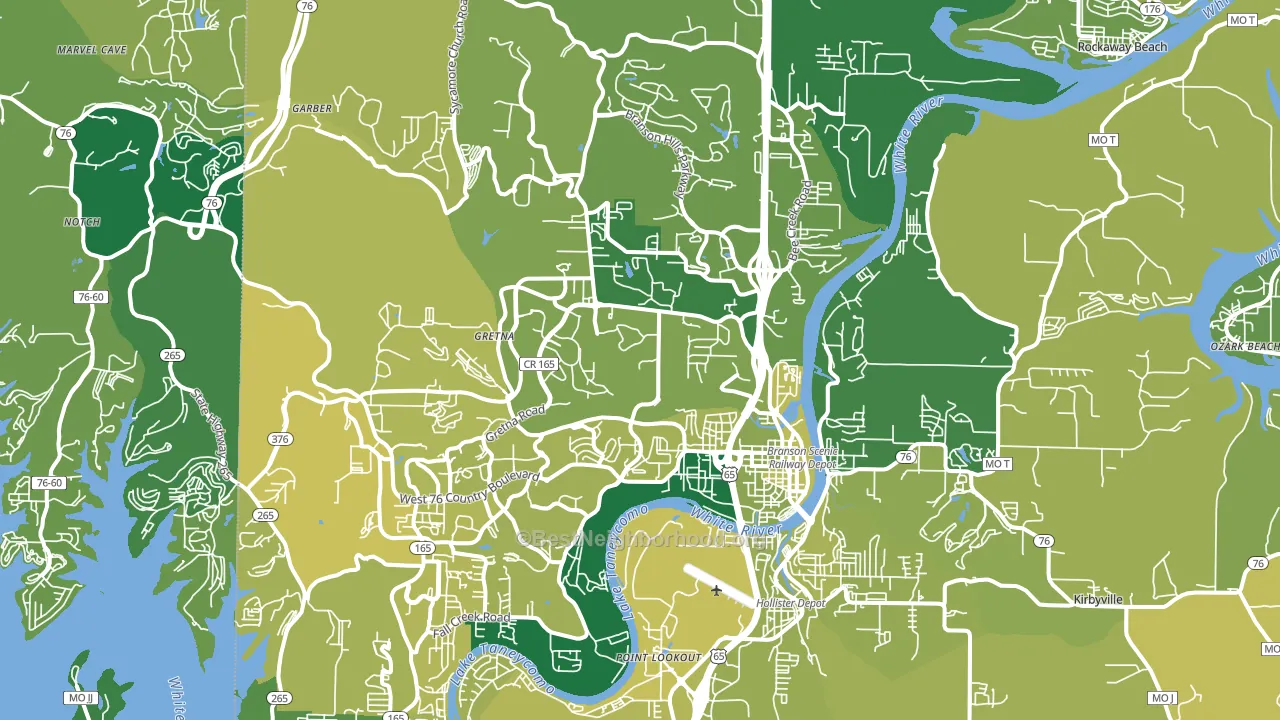 65616, MO block-group voter-turnout map
