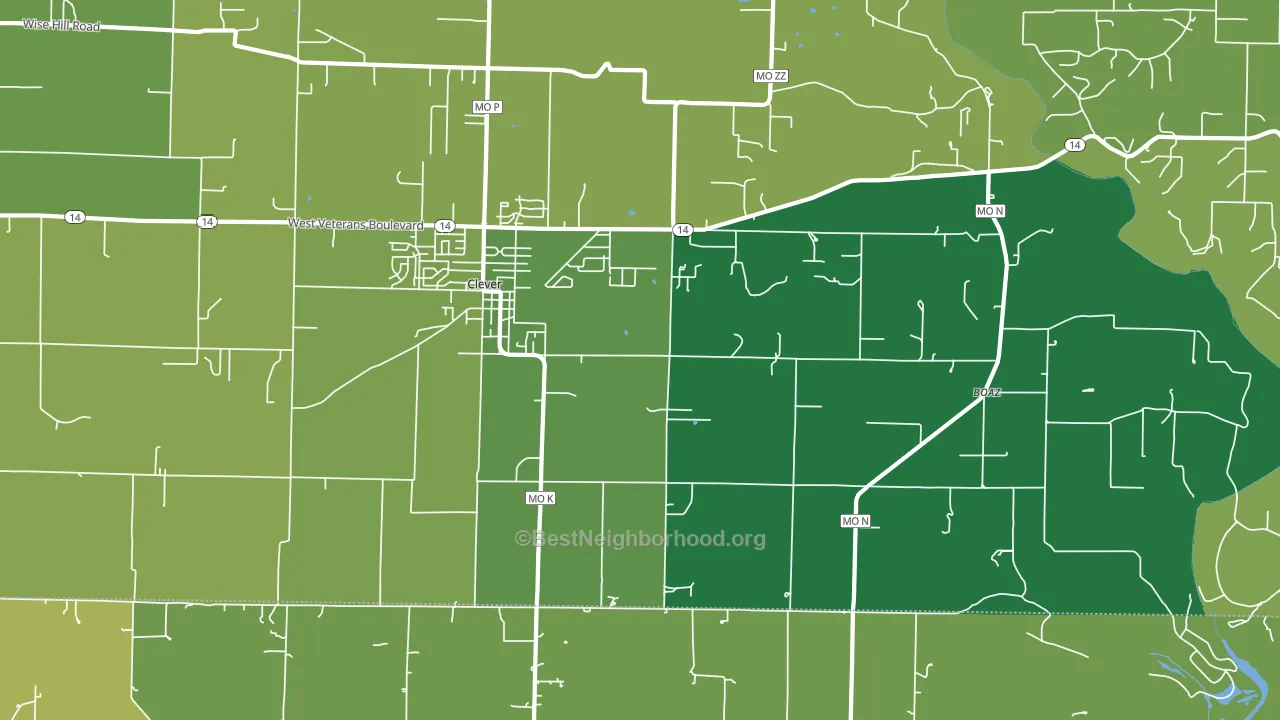 65631, MO block-group voter-turnout map