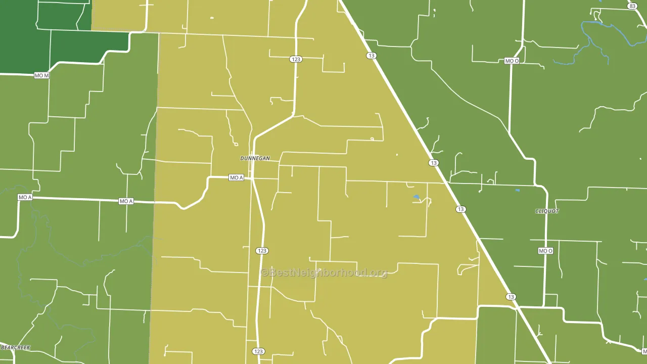 65640, MO block-group voter-turnout map