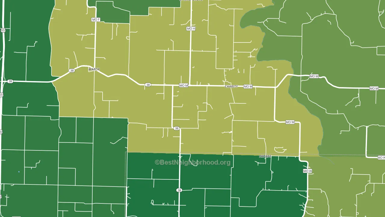 65644, MO block-group voter-turnout map