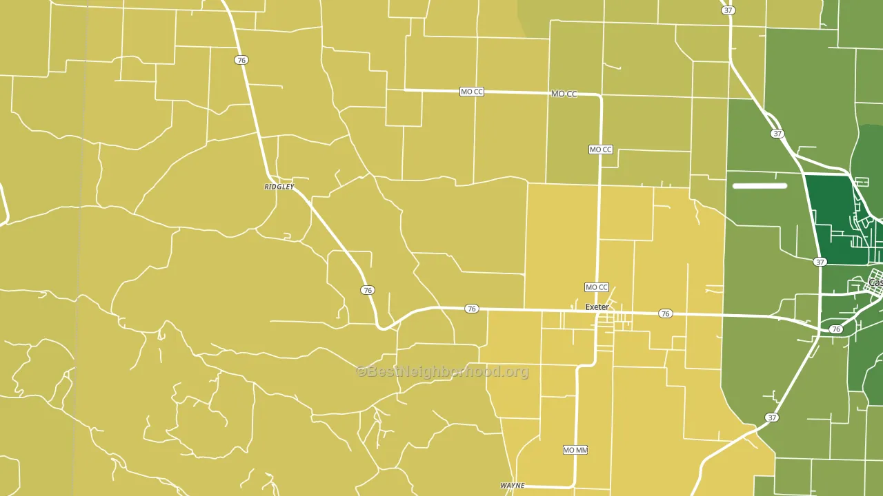 65647, MO block-group voter-turnout map
