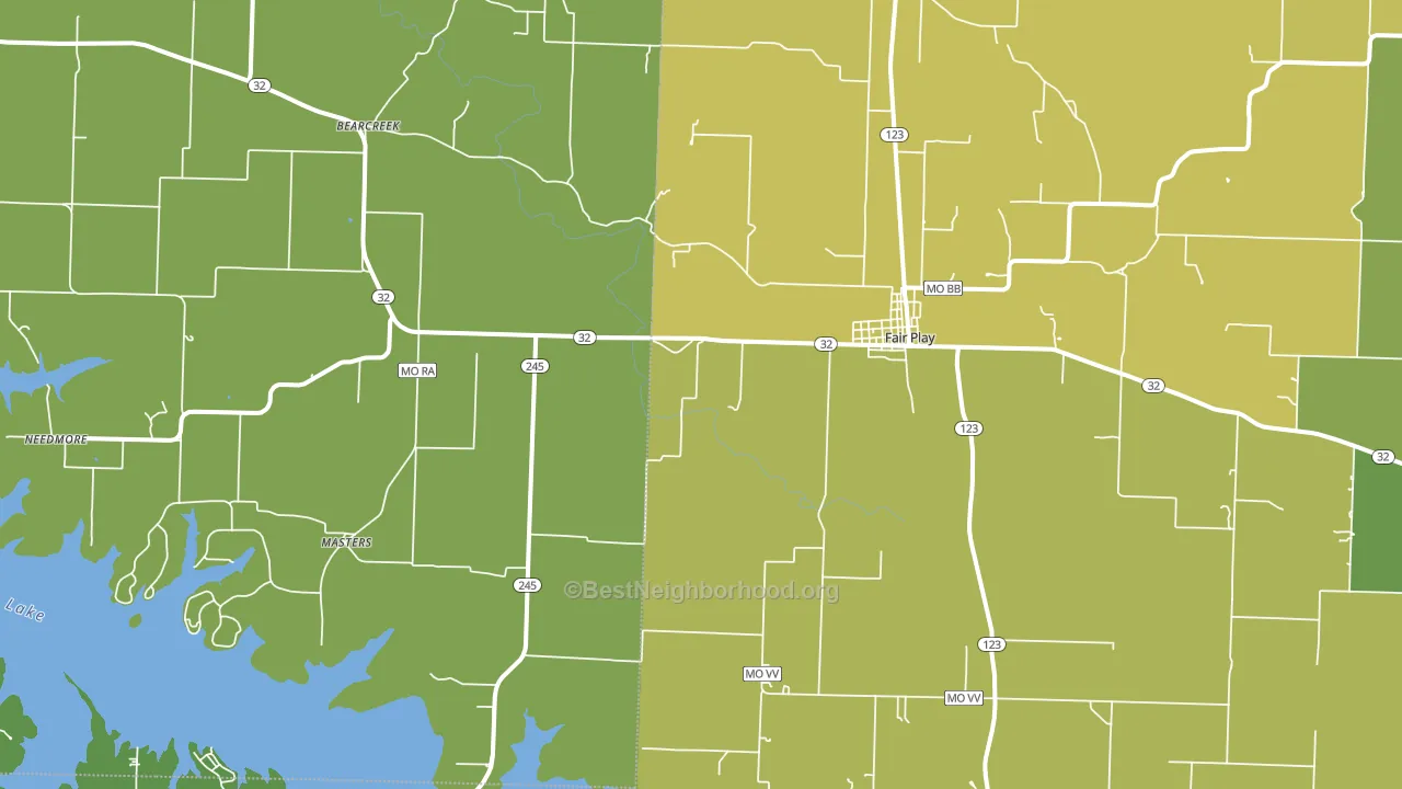 65649, MO block-group voter-turnout map