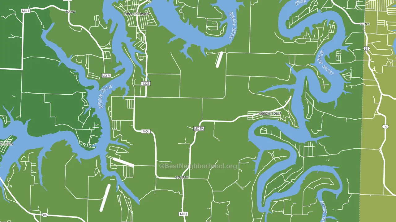 65658, MO block-group voter-turnout map