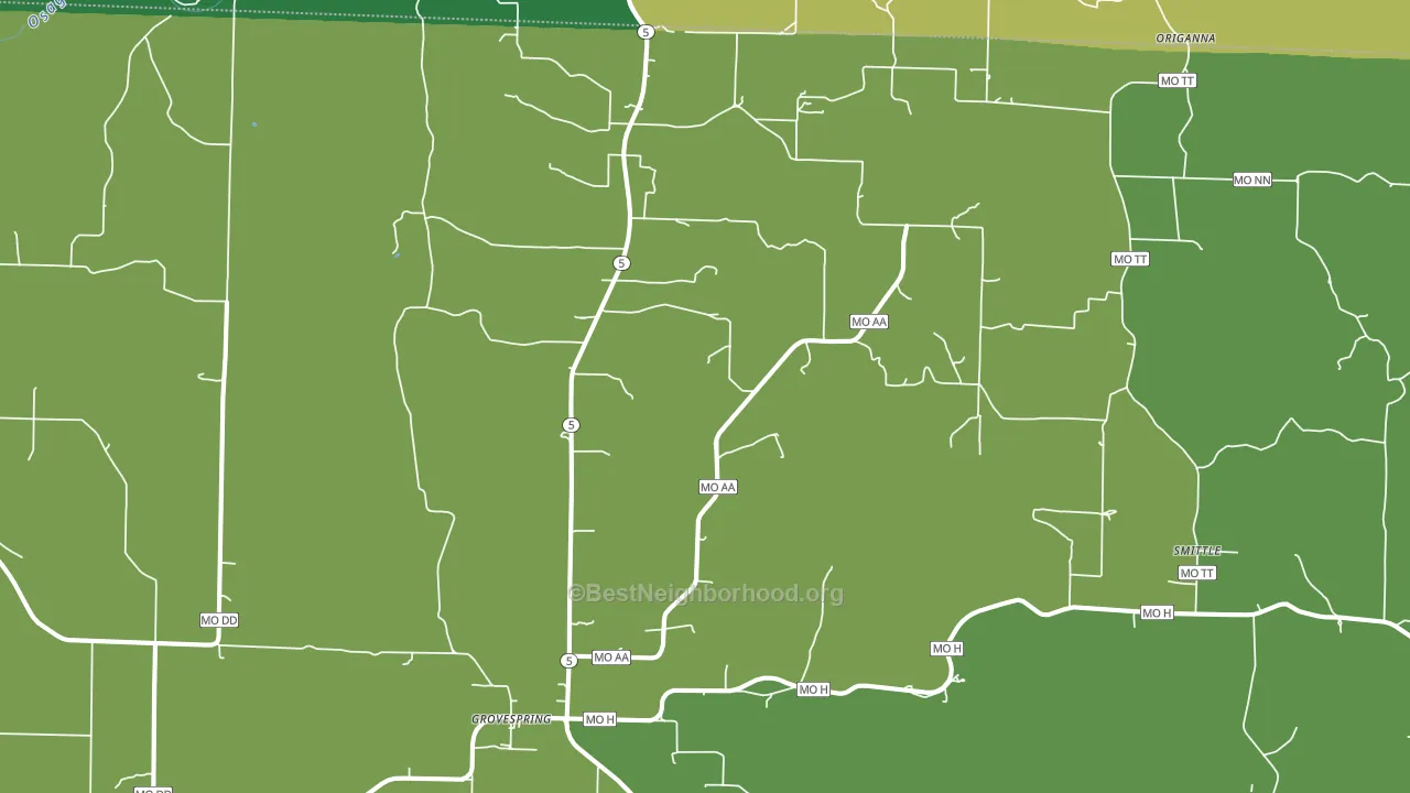 65662, MO block-group voter-turnout map