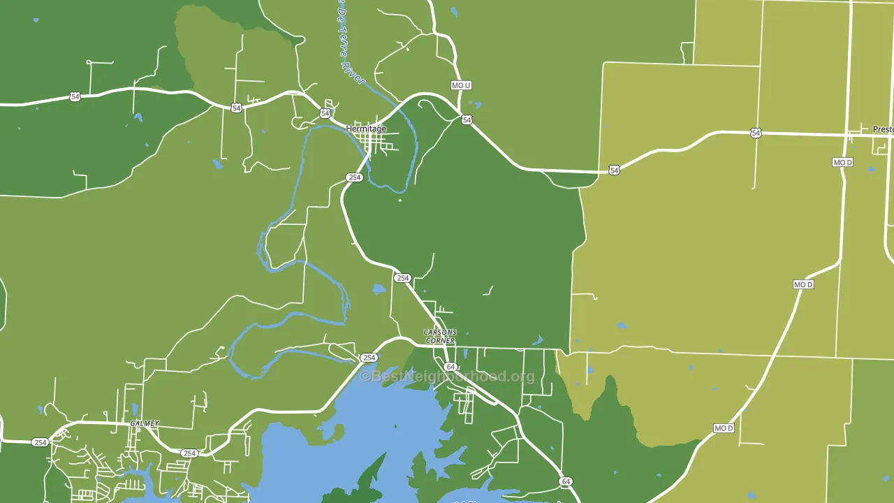 65668, MO block-group voter-turnout map
