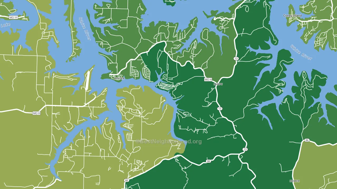 65681, MO block-group voter-turnout map