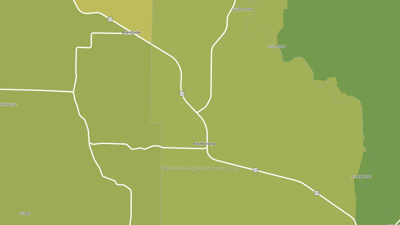 65692, MO block-group voter-turnout map