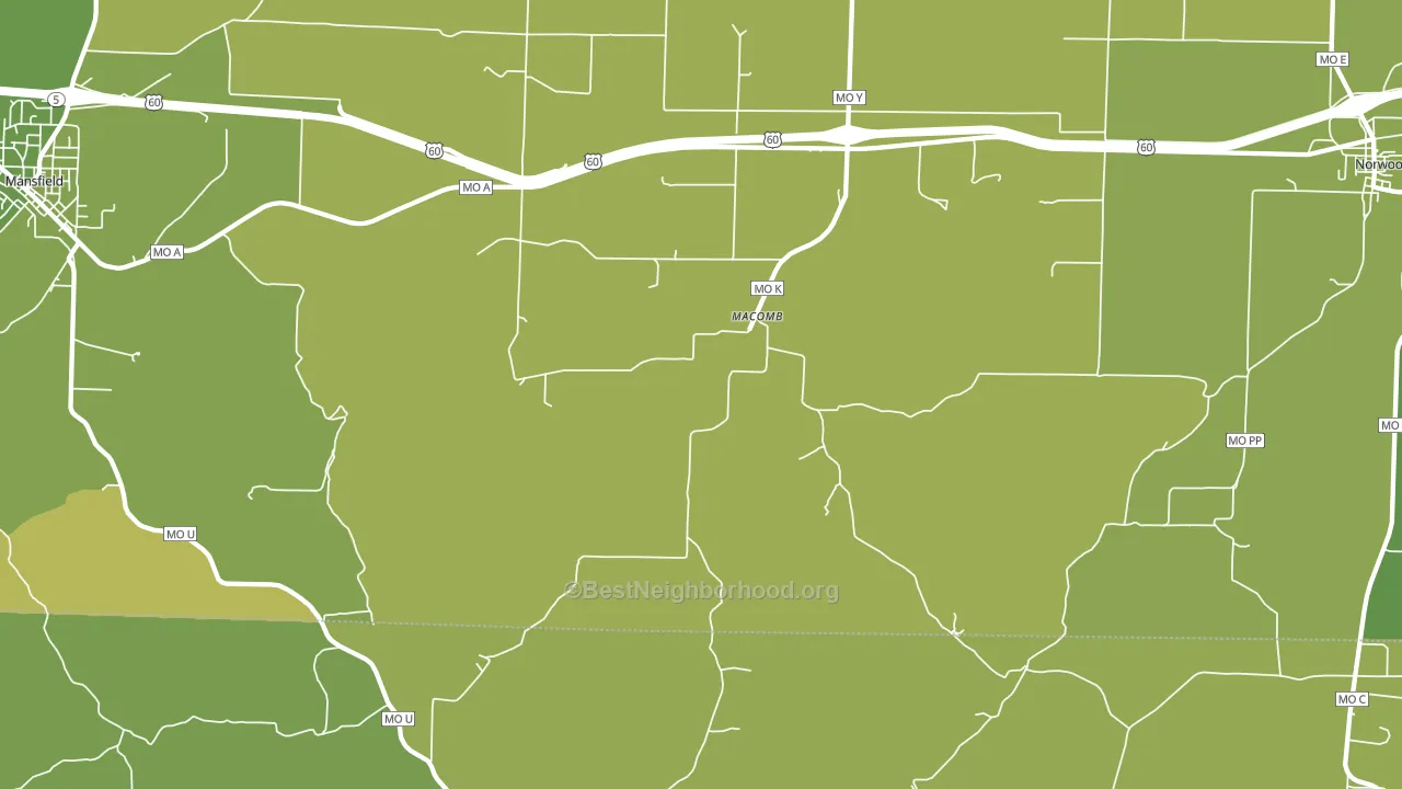 65702, MO block-group voter-turnout map