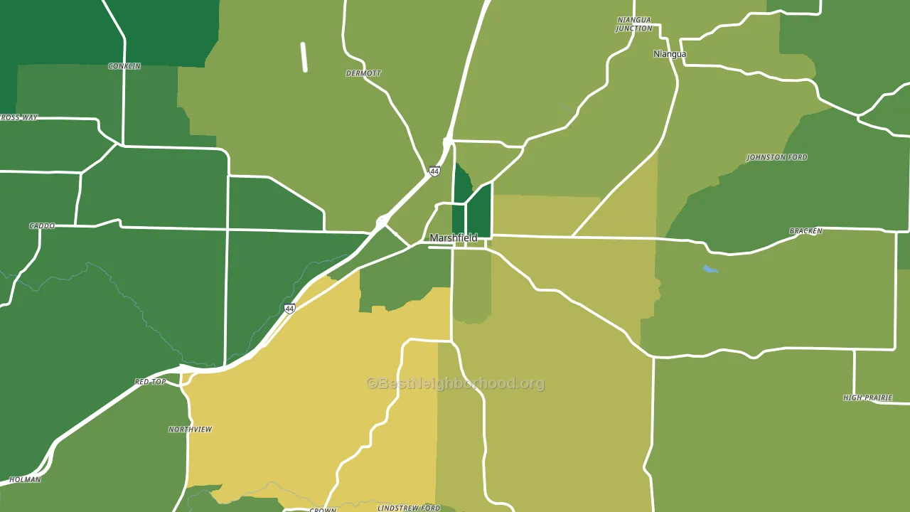 65706, MO block-group voter-turnout map