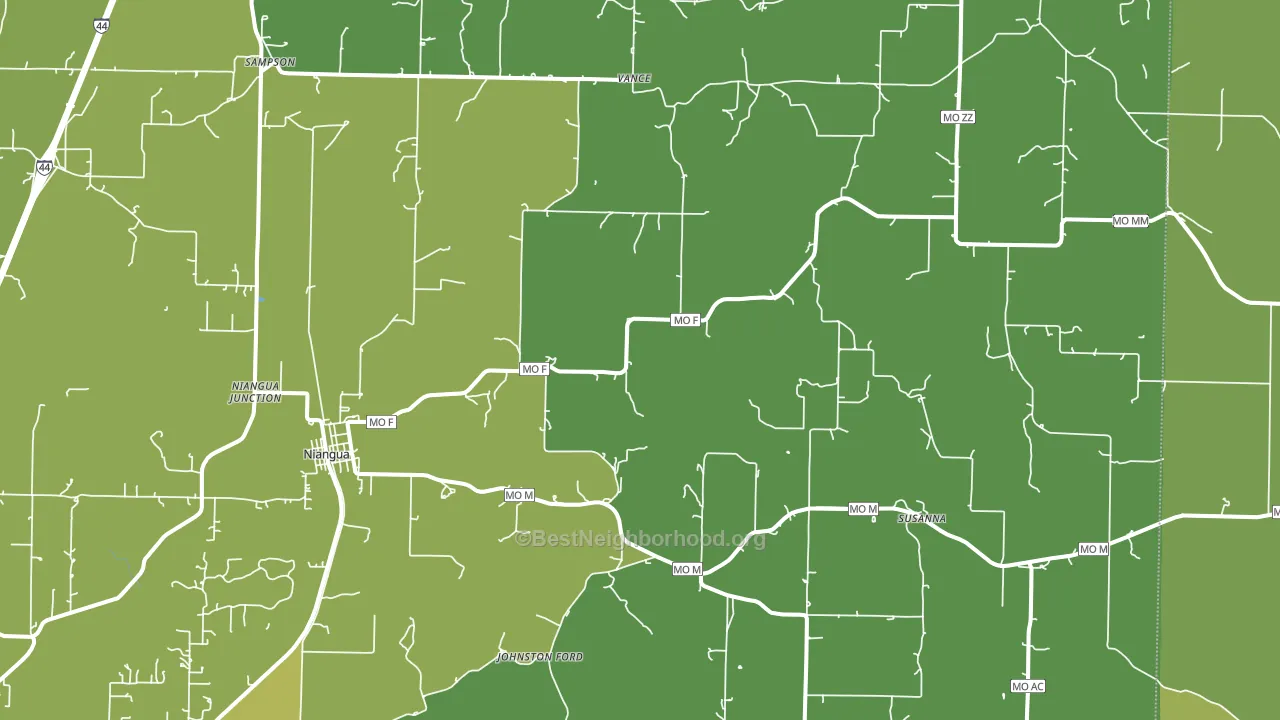 65713, MO block-group voter-turnout map
