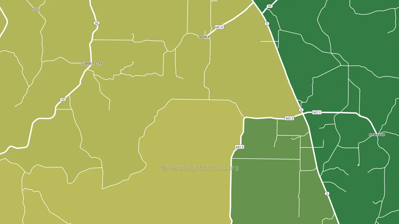65715, MO block-group voter-turnout map