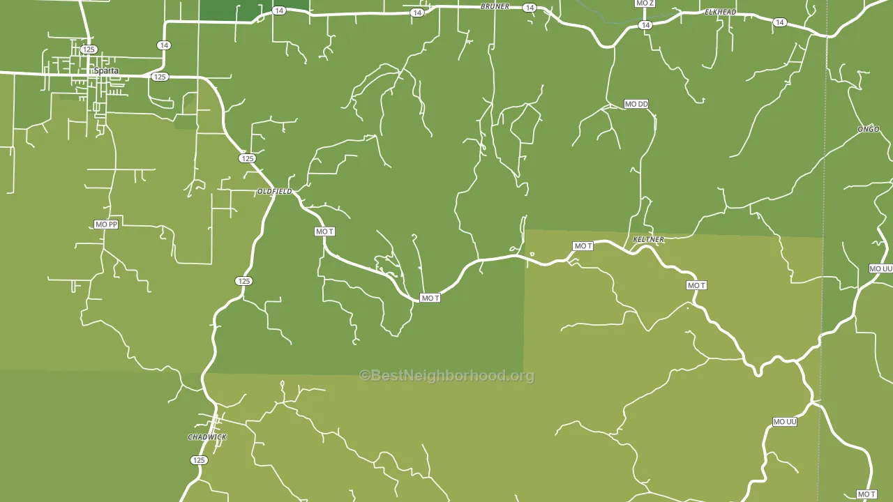 65720, MO block-group voter-turnout map