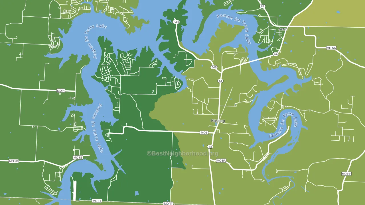 65724, MO block-group voter-turnout map