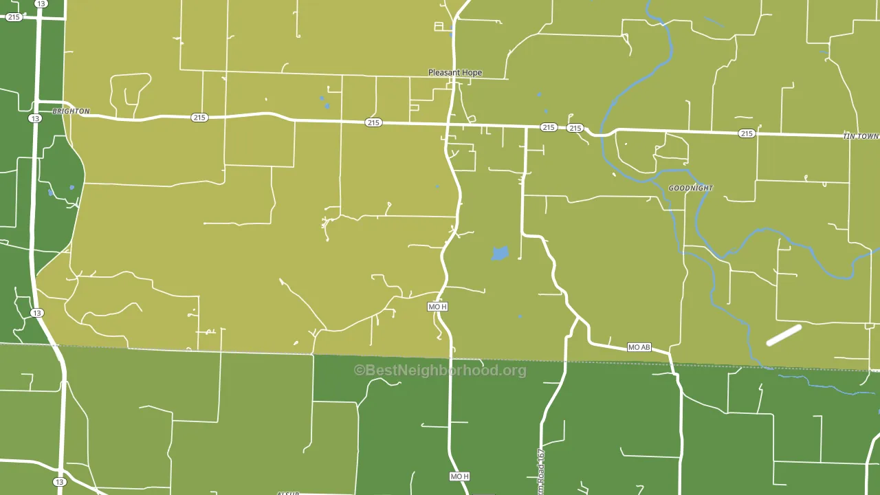 65725, MO block-group voter-turnout map