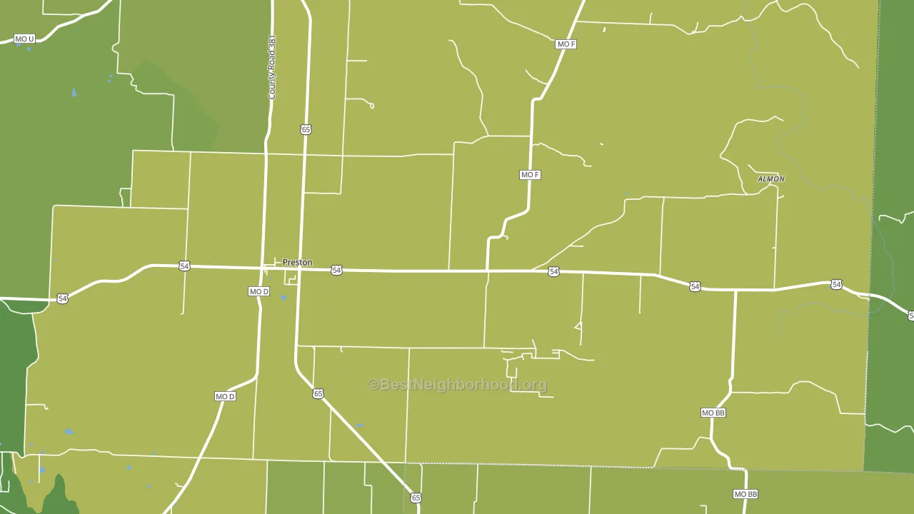 65732, MO block-group voter-turnout map