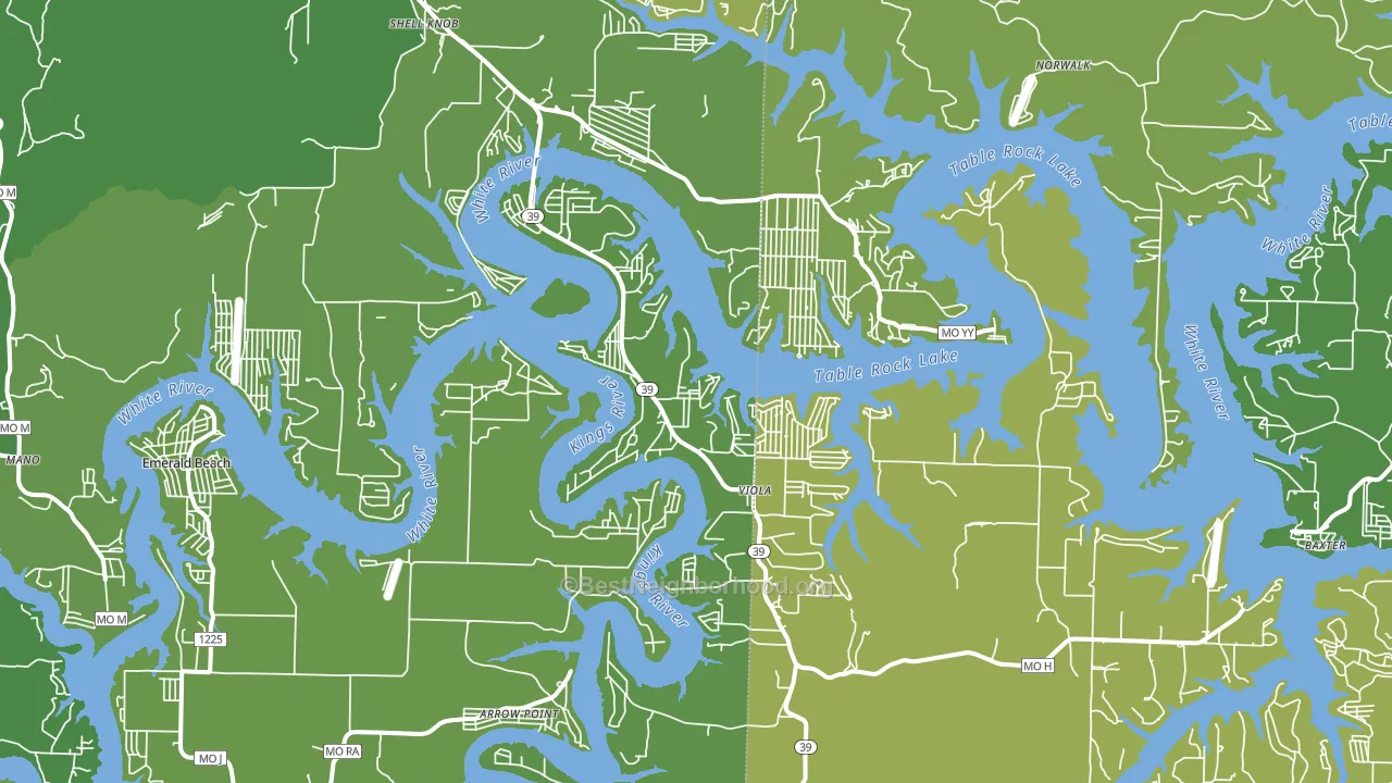 65747, MO block-group voter-turnout map