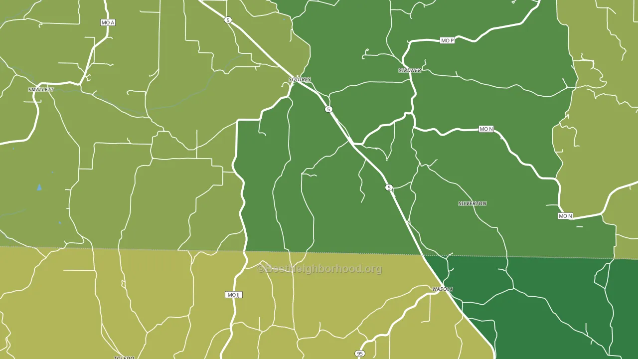 65755, MO block-group voter-turnout map