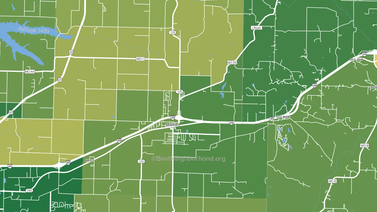 65757, MO block-group voter-turnout map
