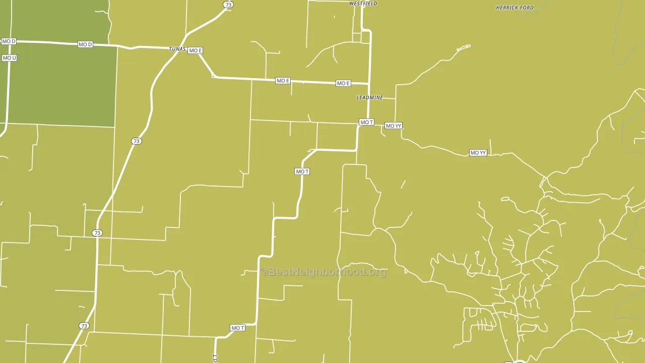 65764, MO block-group voter-turnout map