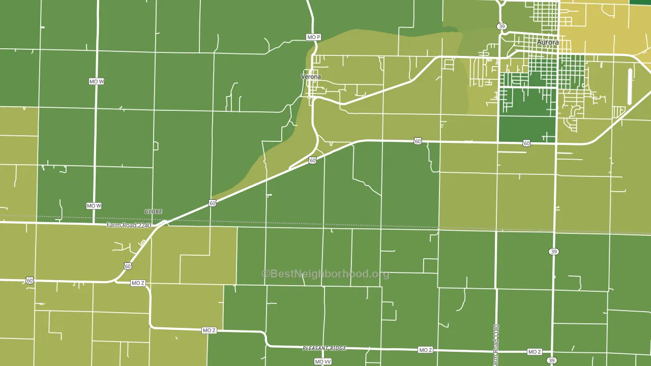 65769, MO block-group voter-turnout map