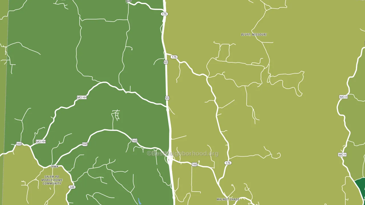 65771, MO block-group voter-turnout map