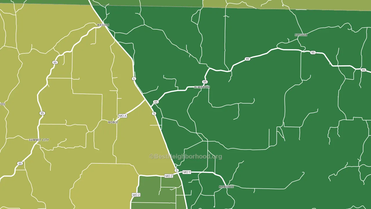 65773, MO block-group voter-turnout map
