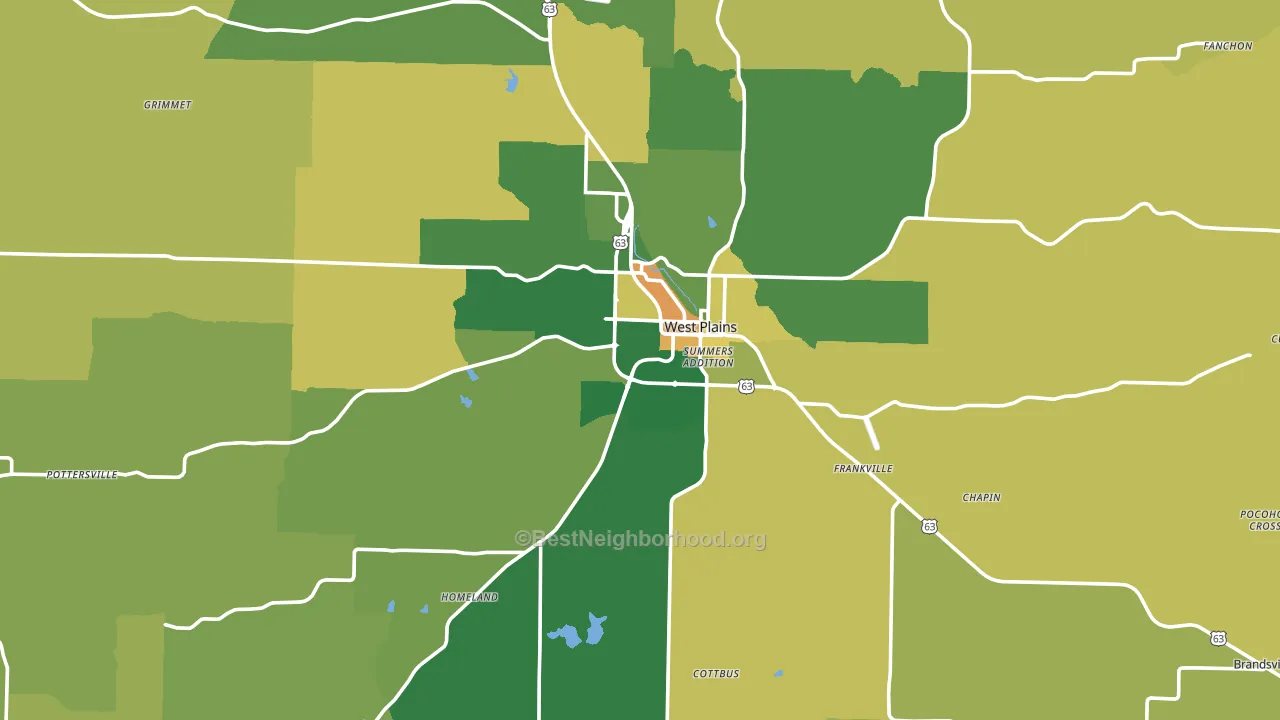 65775, MO block-group voter-turnout map