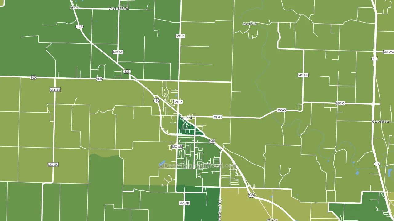 65781, MO block-group voter-turnout map