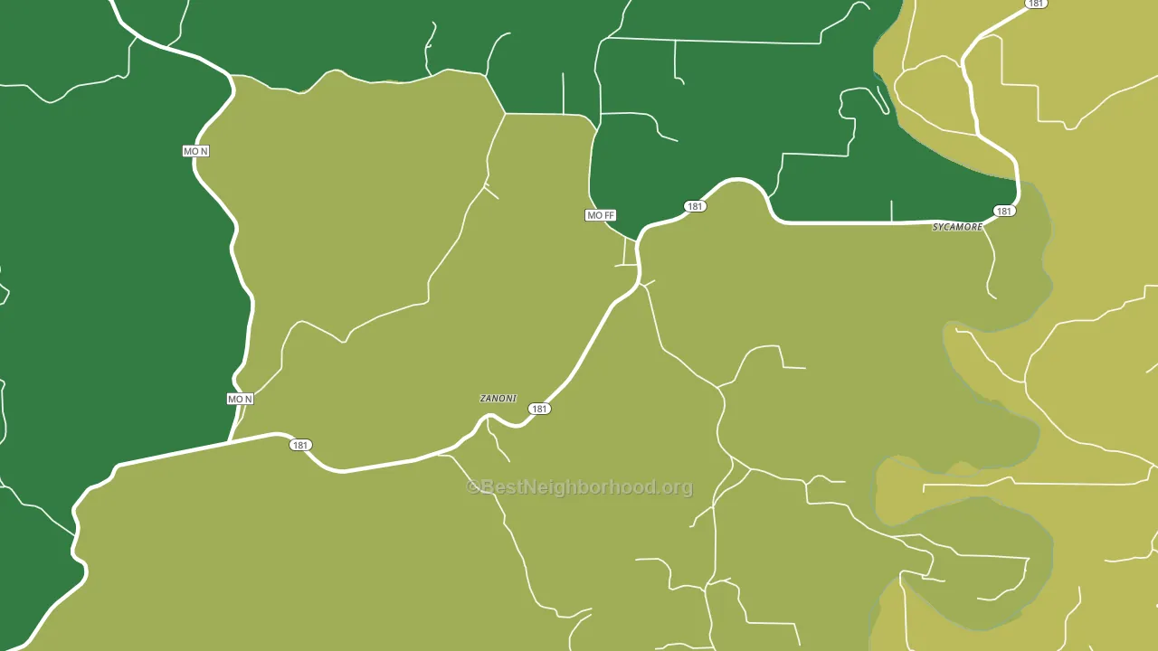 65784, MO block-group voter-turnout map