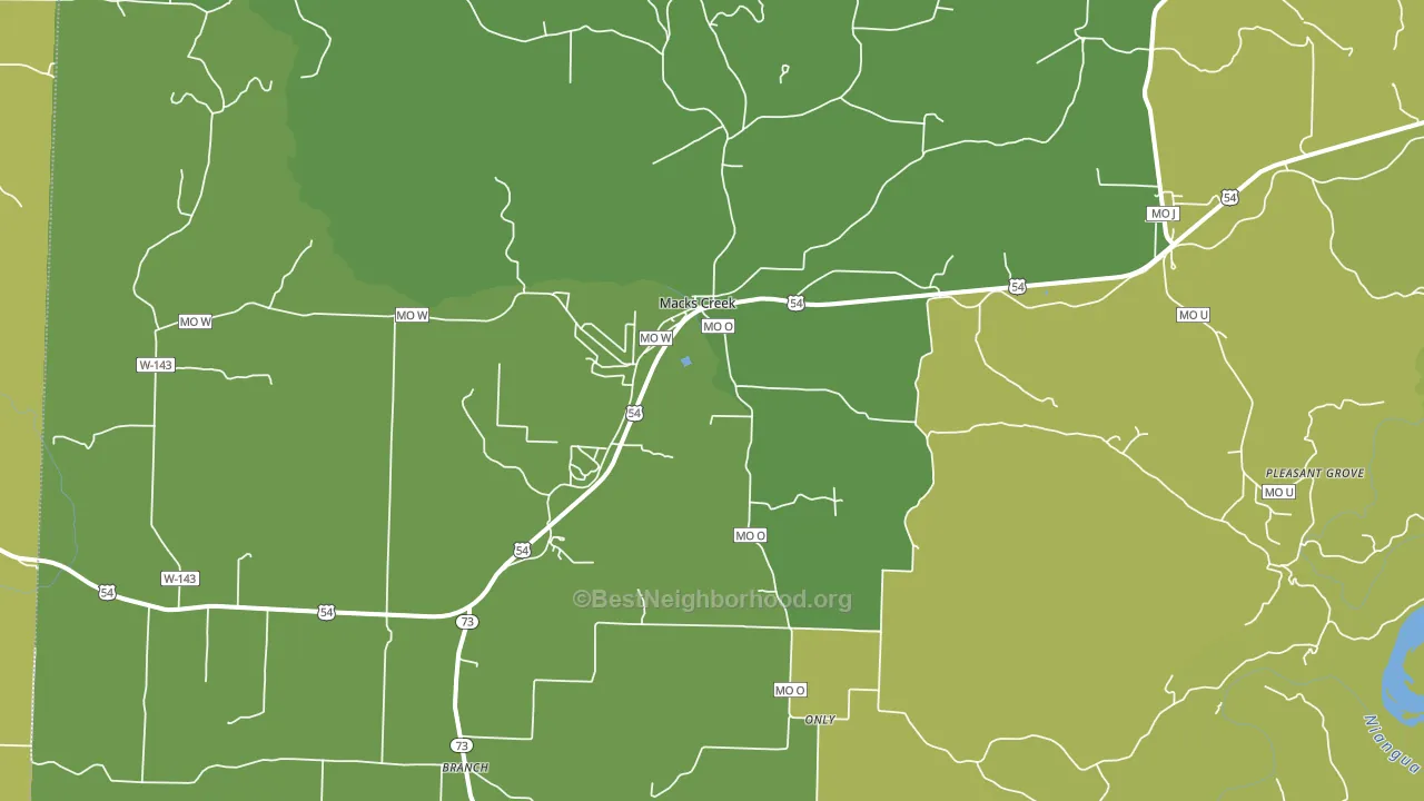 65786, MO block-group voter-turnout map