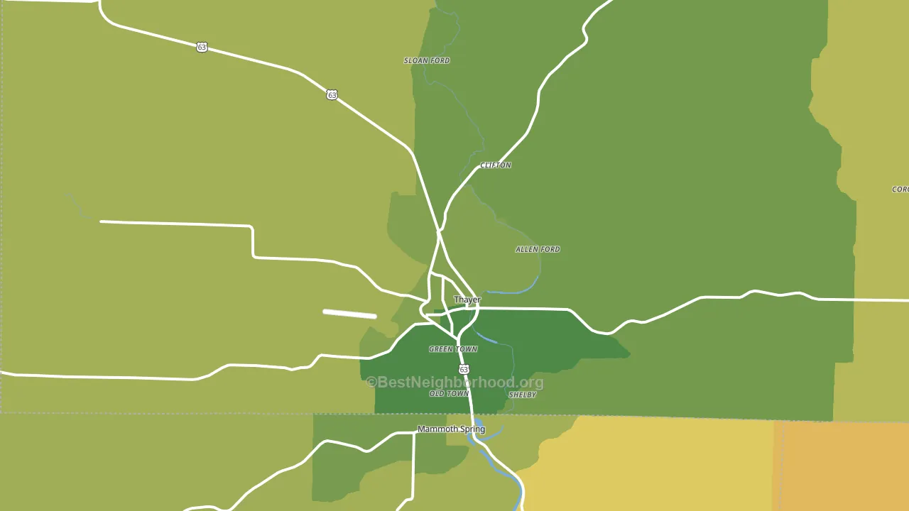 65791, MO block-group voter-turnout map