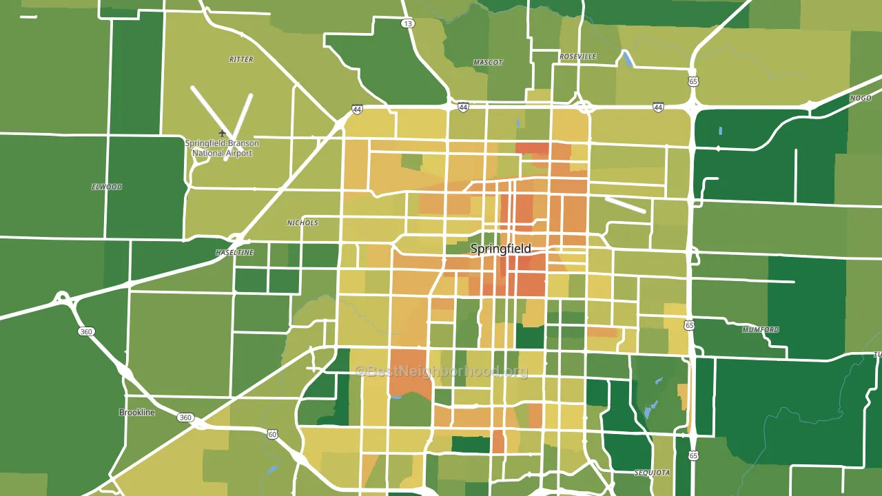 65802, MO block-group voter-turnout map