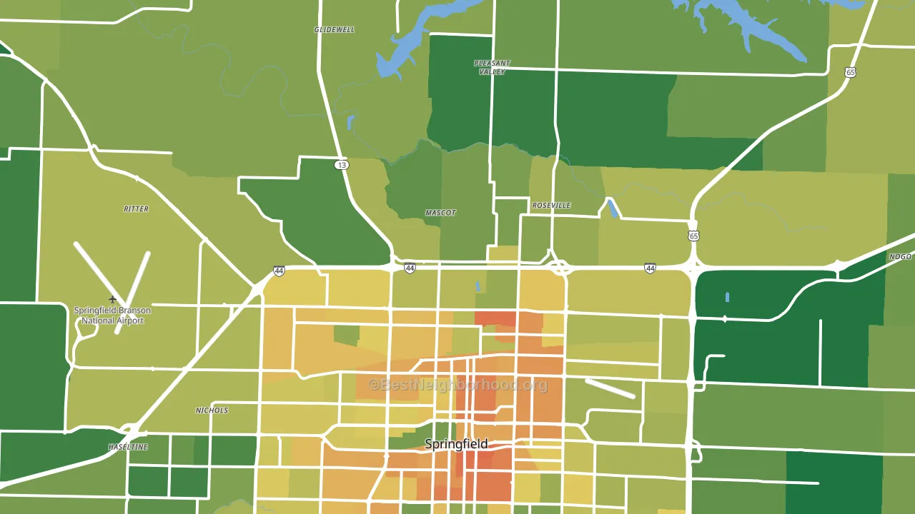 65803, MO block-group voter-turnout map