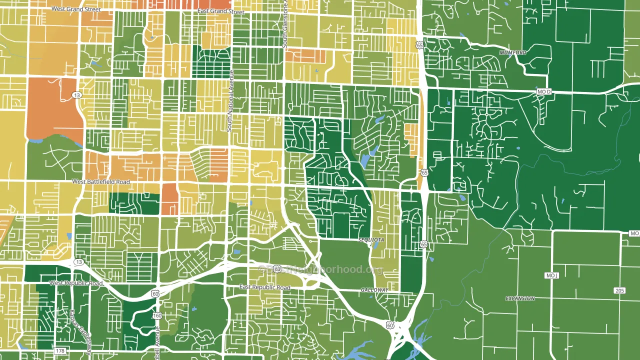 65804, MO block-group voter-turnout map