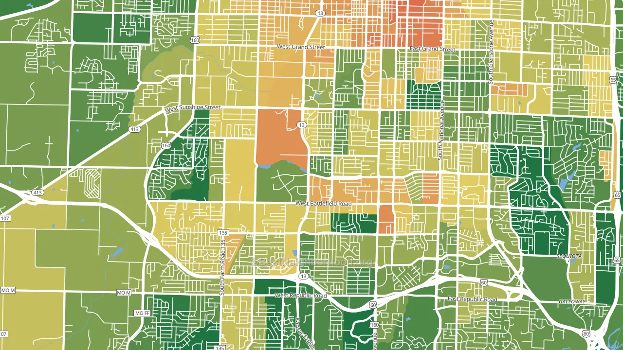 65807, MO block-group voter-turnout map