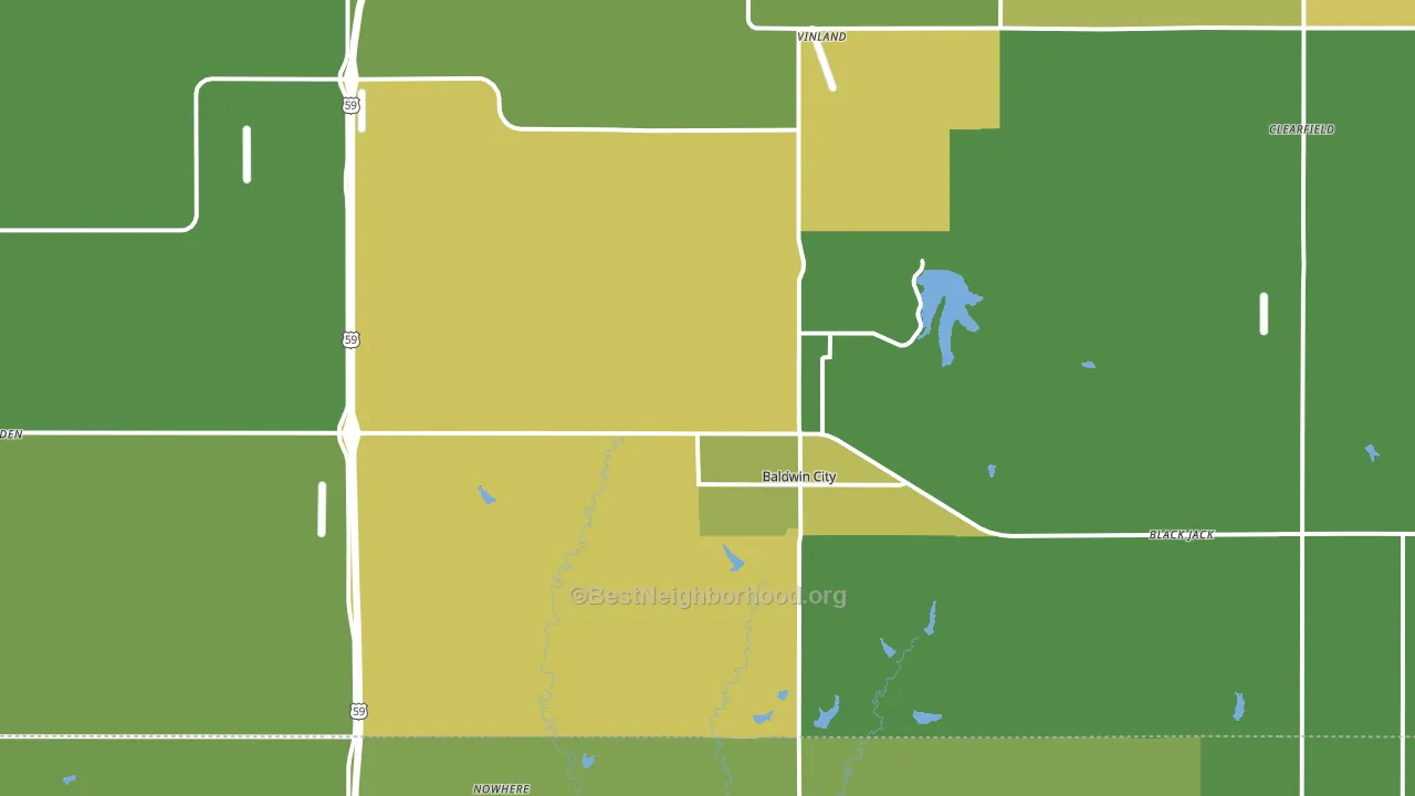 66006, KS block-group voter-turnout map