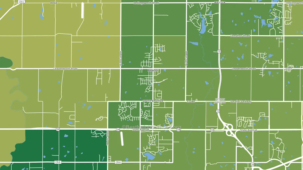 66007, KS block-group voter-turnout map
