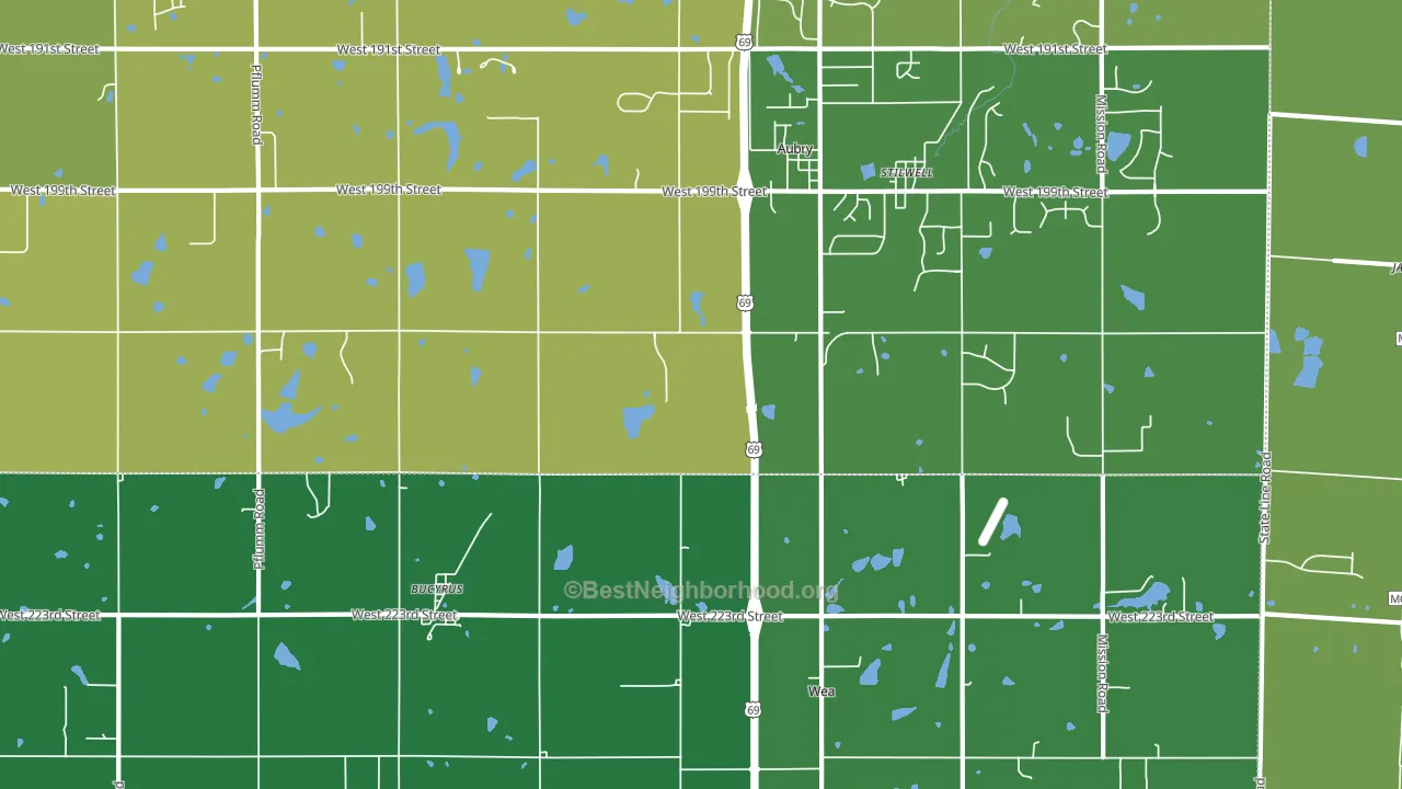 66013, KS block-group voter-turnout map