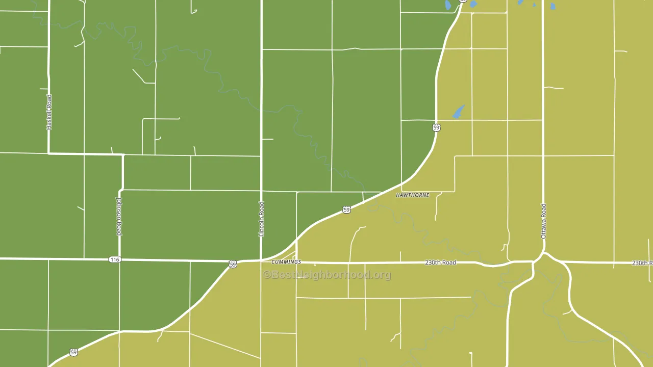 66016, KS block-group voter-turnout map
