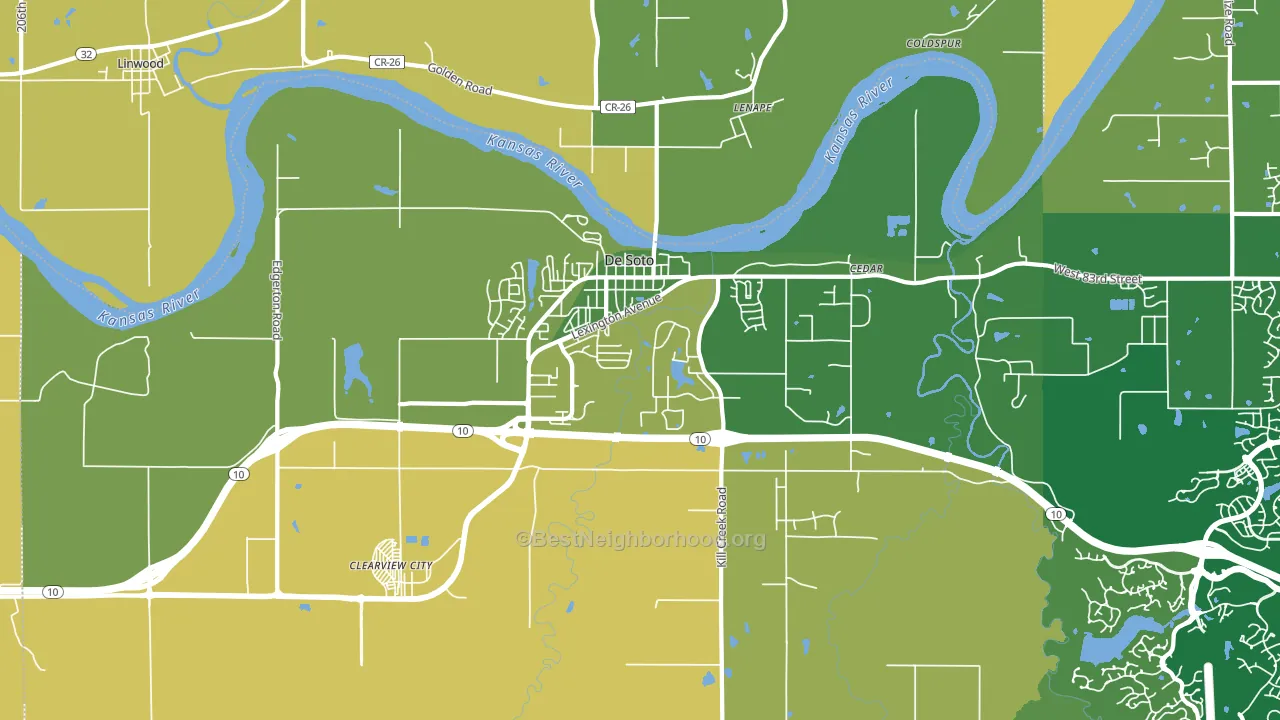 66018, KS block-group voter-turnout map