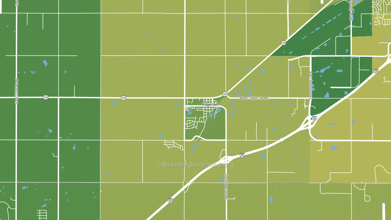 66021, KS block-group voter-turnout map