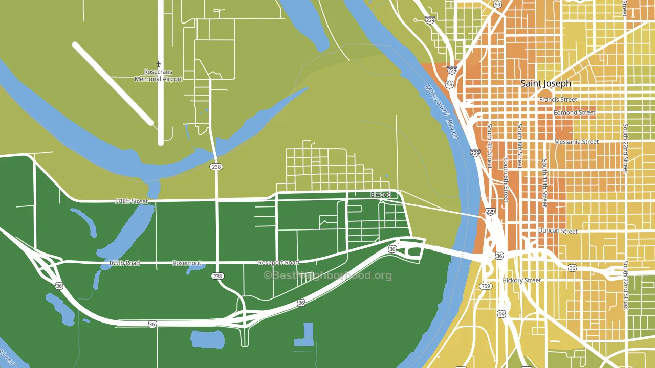 66024, KS block-group voter-turnout map