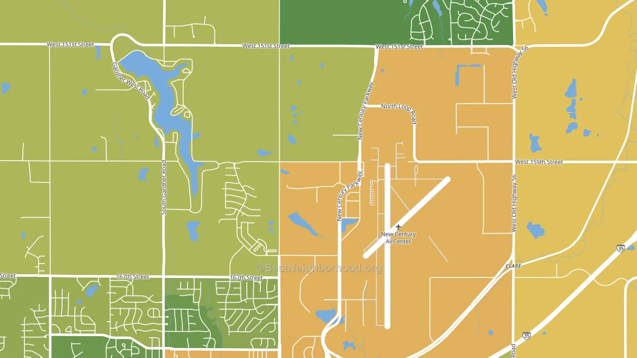 66031, KS block-group voter-turnout map